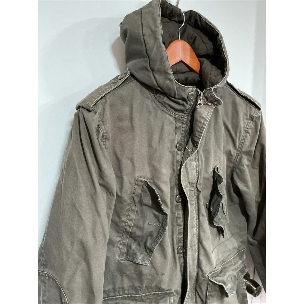 Converse Military Field Jacket, Army Green, Men's Small, Farm Chore Coat, Lined - Picture 3 of 16